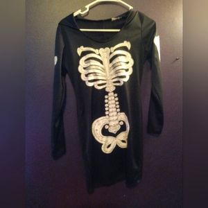 Skeleton girl hoodie dress